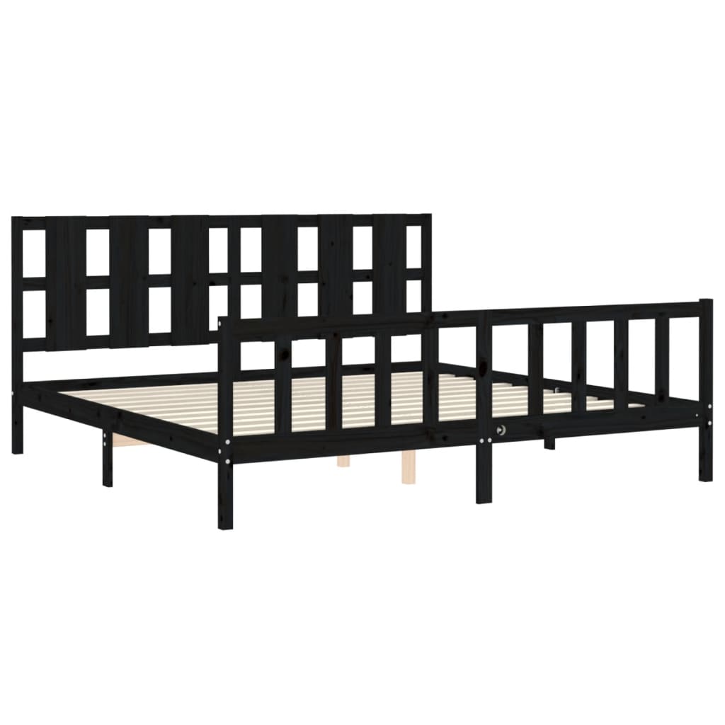 8720845974206_g_en_hd_3 vidaXL Bed Frame without Mattress Black 183x203 cm King Solid Wood Pine - Image 5