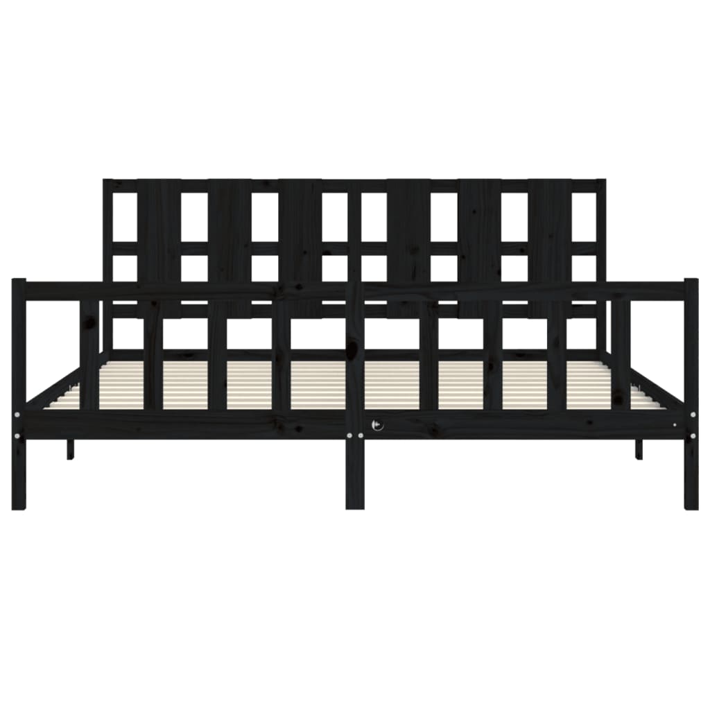 8720845974206_g_en_hd_4 vidaXL Bed Frame without Mattress Black 183x203 cm King Solid Wood Pine - Image 6