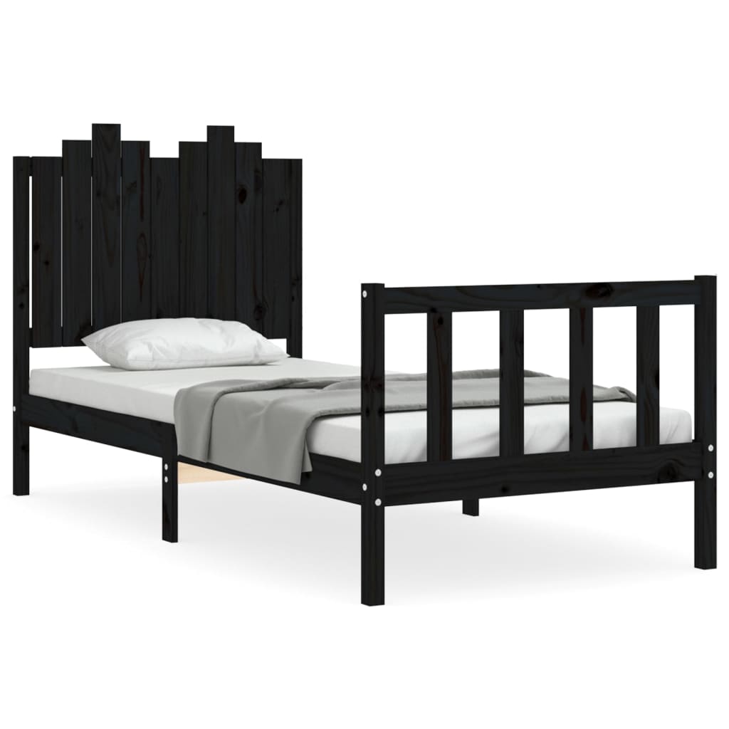 8720845974350_a_en_hd_1 vidaXL Bed Frame without Mattress Black 90x190 cm Solid Wood Pine - Image 2