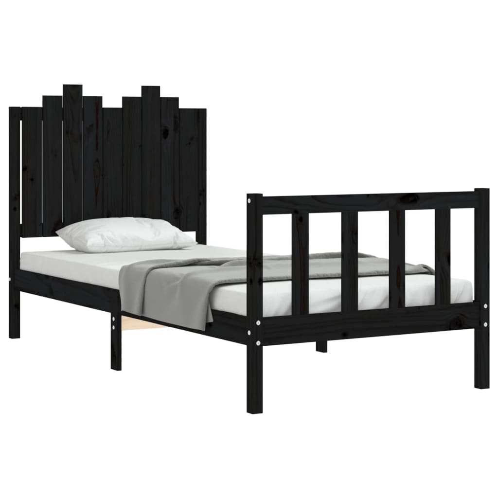 8720845974350_g_en_hd_2 vidaXL Bed Frame without Mattress Black 90x190 cm Solid Wood Pine - Image 4