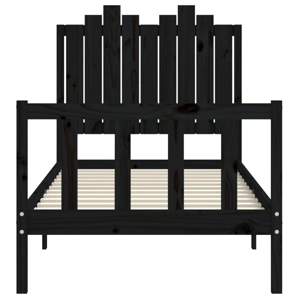 8720845974350_g_en_hd_4 vidaXL Bed Frame without Mattress Black 90x190 cm Solid Wood Pine - Image 6