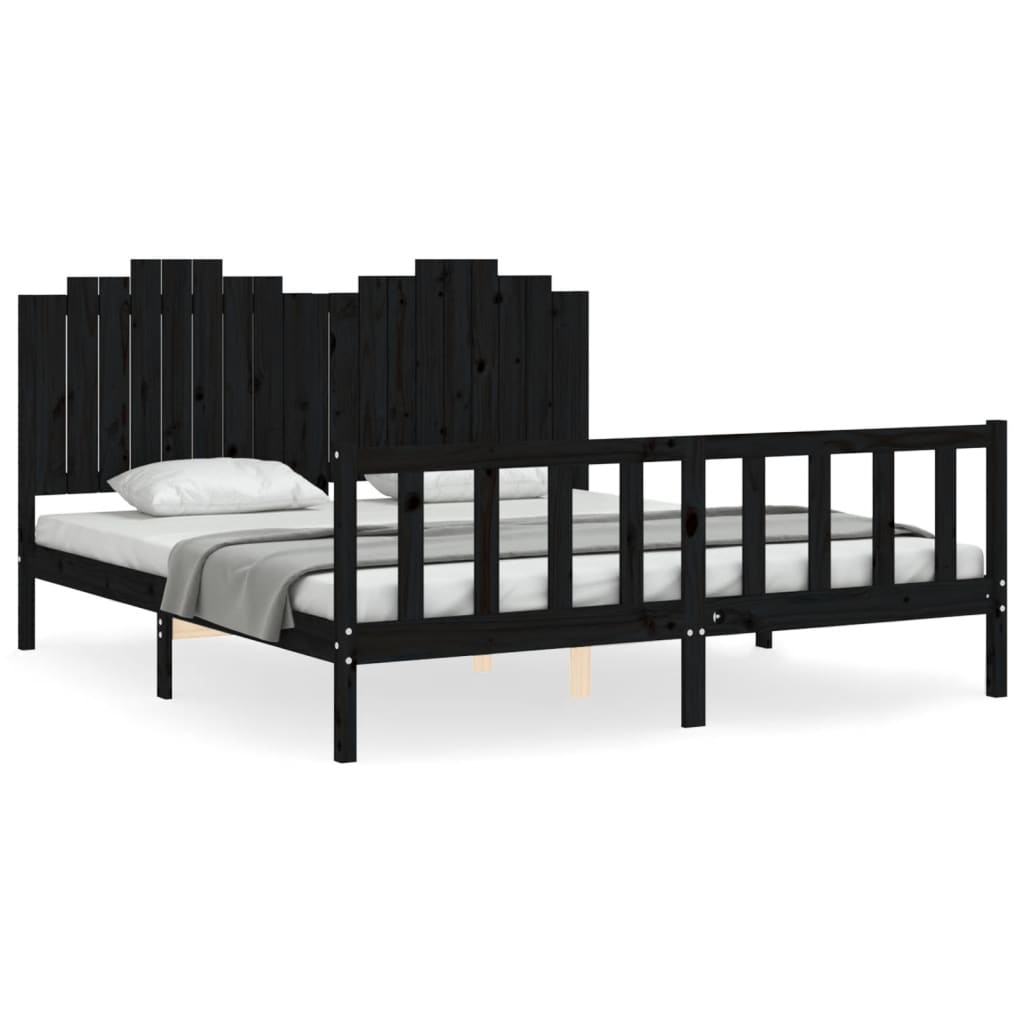 8720845974855_a_en_hd_1 vidaXL Bed Frame without Mattress Black 183x203 cm King Solid Wood Pine - Image 2