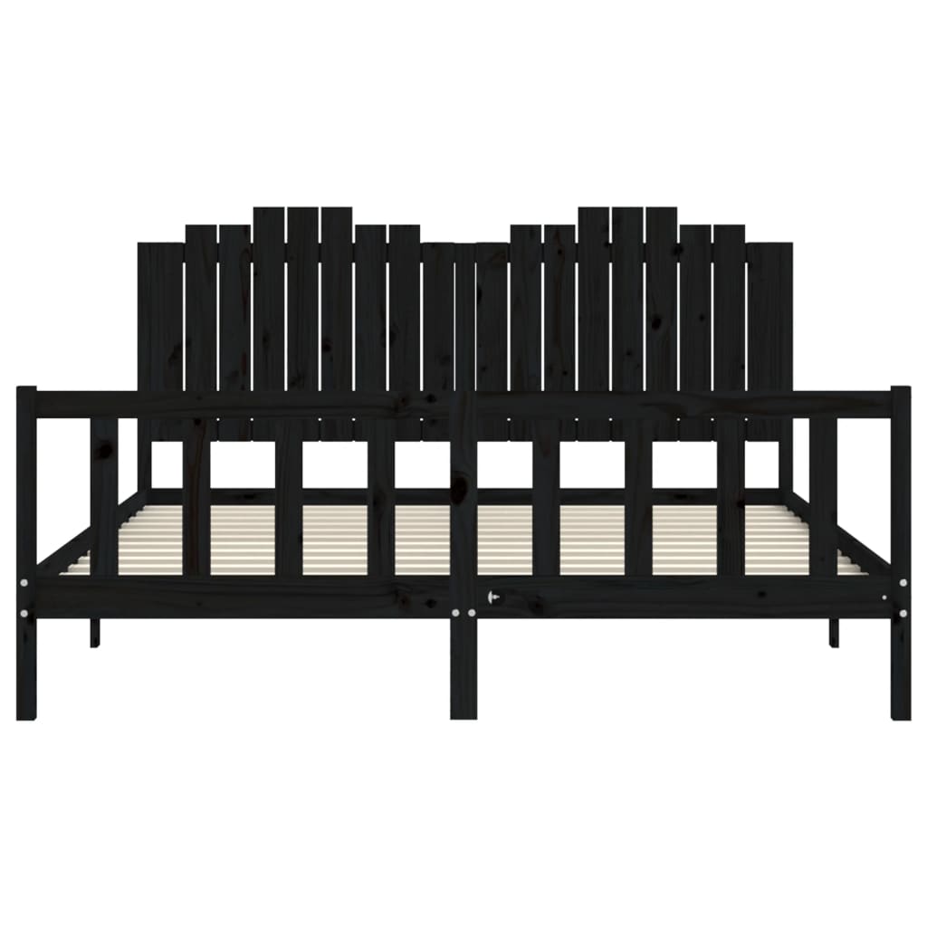 8720845974855_g_en_hd_4 vidaXL Bed Frame without Mattress Black 183x203 cm King Solid Wood Pine - Image 6