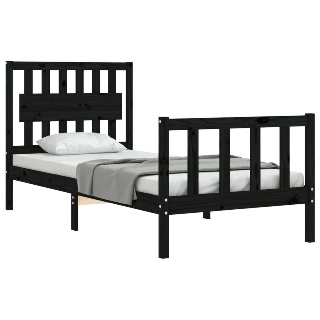 8720845975654_g_en_hd_1 vidaXL Bed Frame without Mattress Black 90x190 cm Solid Wood Pine - Image 3