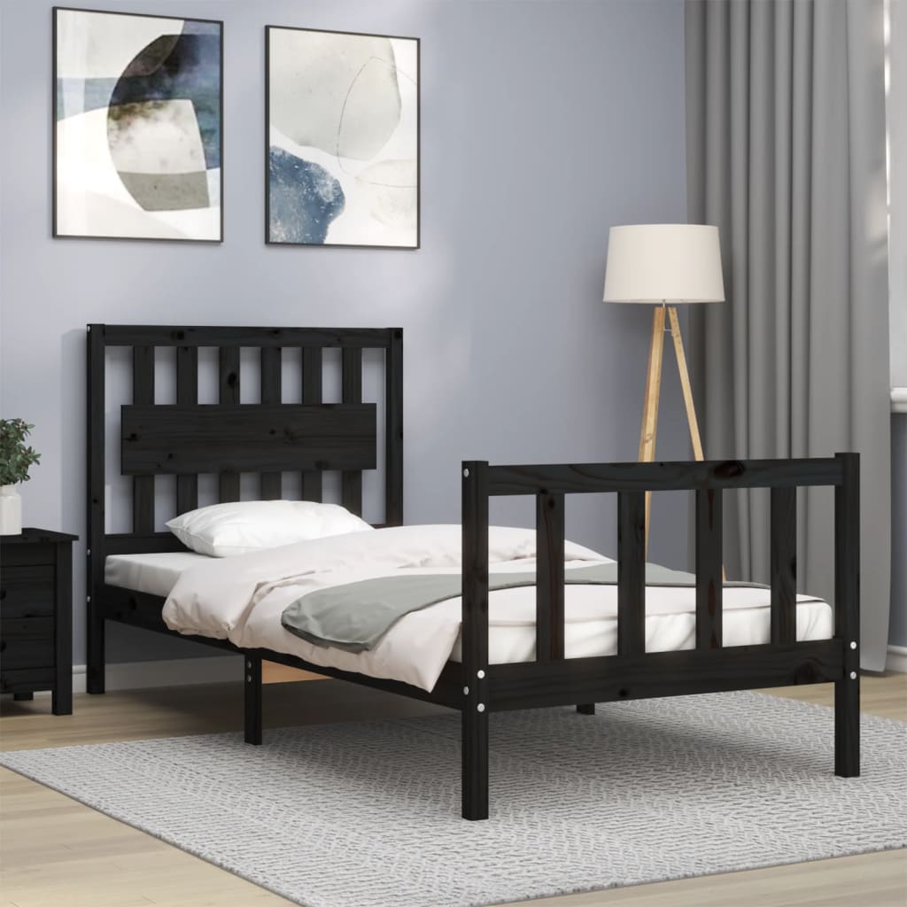 8720845975654_g_en_hd_2 vidaXL Bed Frame without Mattress Black 90x190 cm Solid Wood Pine - Image 4