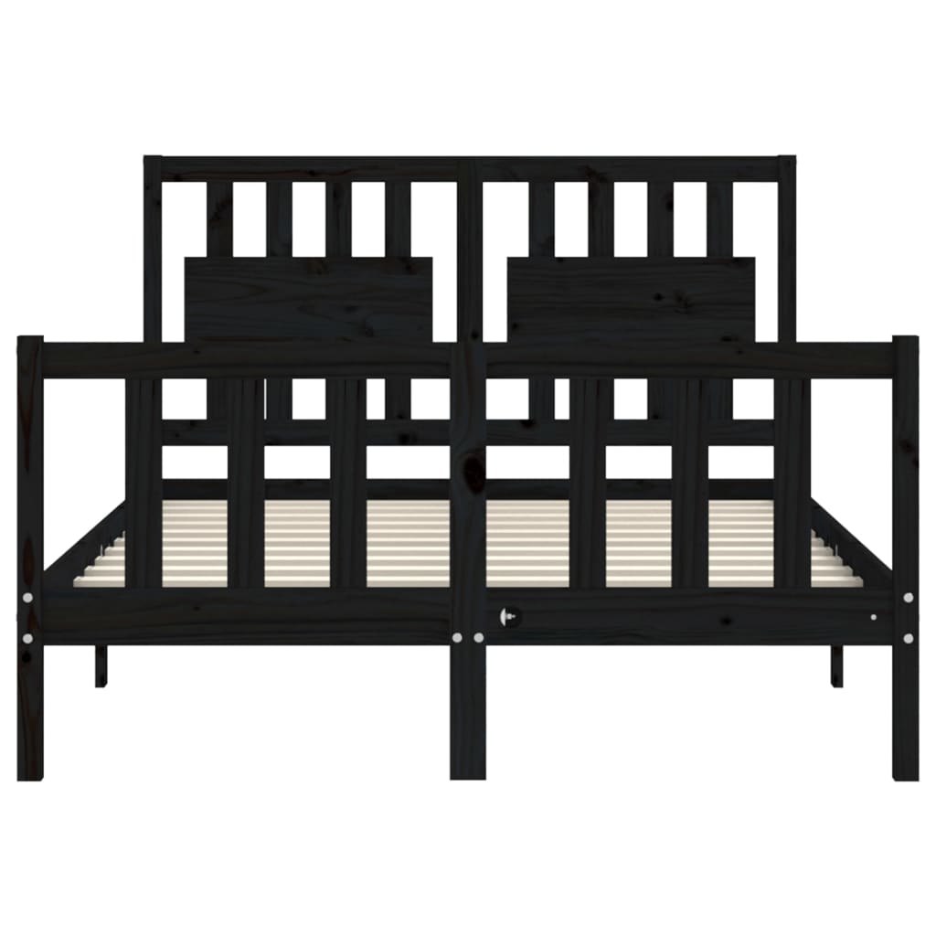 8720845975753_g_en_hd_4 vidaXL Bed Frame without Mattress Black 135x190 cm Solid Wood Pine - Image 6