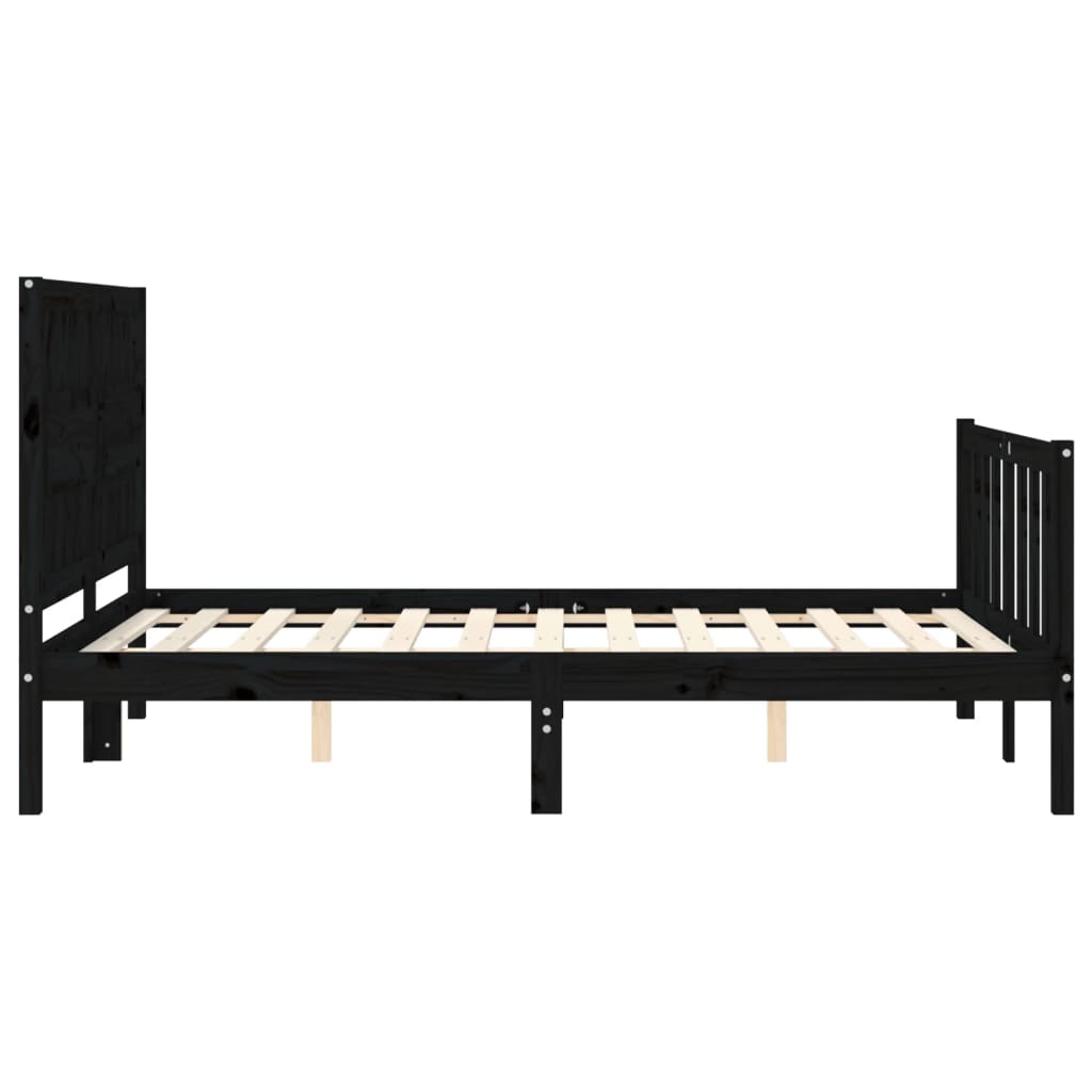 8720845975753_g_en_hd_5 vidaXL Bed Frame without Mattress Black 135x190 cm Solid Wood Pine - Image 7