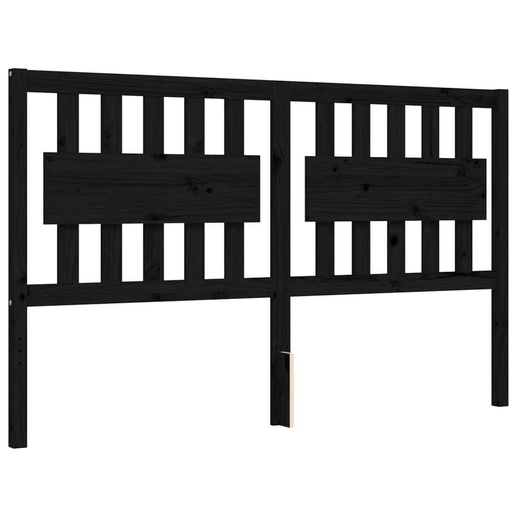 8720845976057_g_en_hd_6 vidaXL Bed Frame without Mattress Black 150x200 cm Solid Wood Pine - Image 8