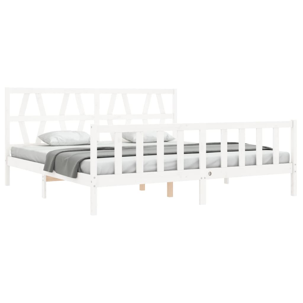 8720845976774_g_en_hd_1 vidaXL Bed Frame without Mattress White 183x203 cm King Solid Wood Pine - Image 3