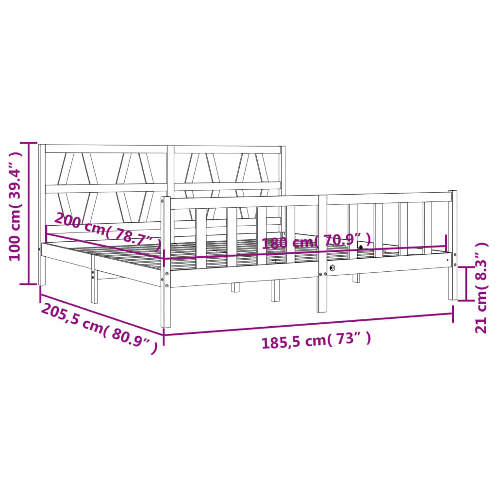 8720845976804_g_en_hd_10 vidaXL Bed Frame without Mattress Black 183x203 cm King Solid Wood Pine - Image 12