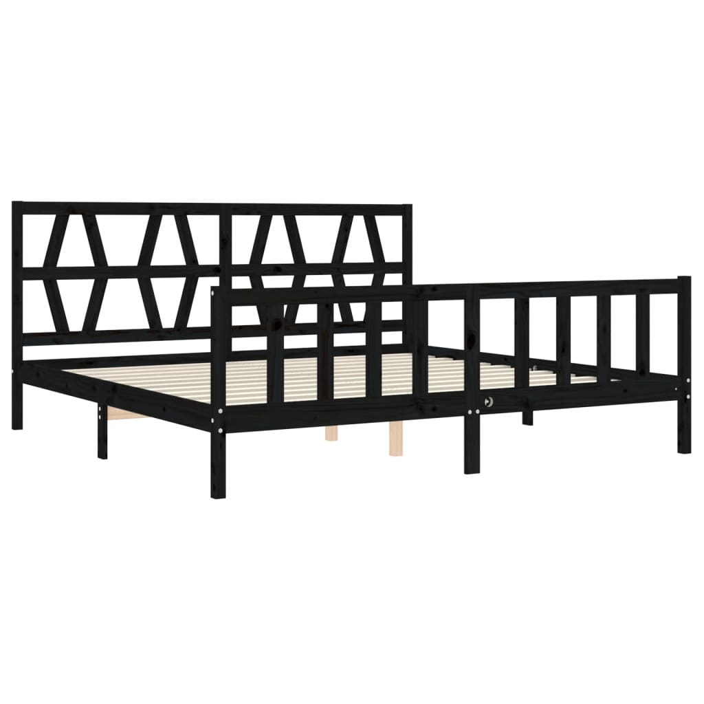 8720845976804_g_en_hd_3 vidaXL Bed Frame without Mattress Black 183x203 cm King Solid Wood Pine - Image 5