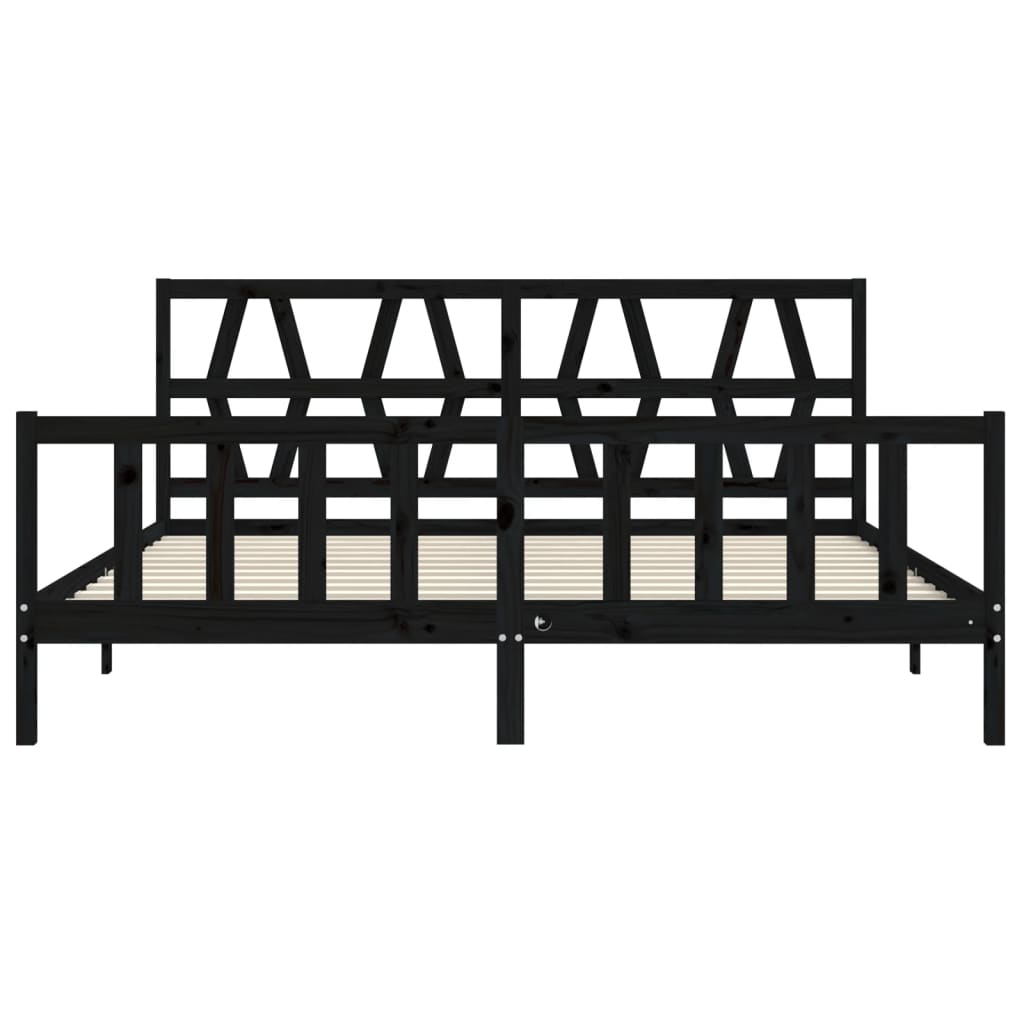 8720845976804_g_en_hd_4 vidaXL Bed Frame without Mattress Black 183x203 cm King Solid Wood Pine - Image 6
