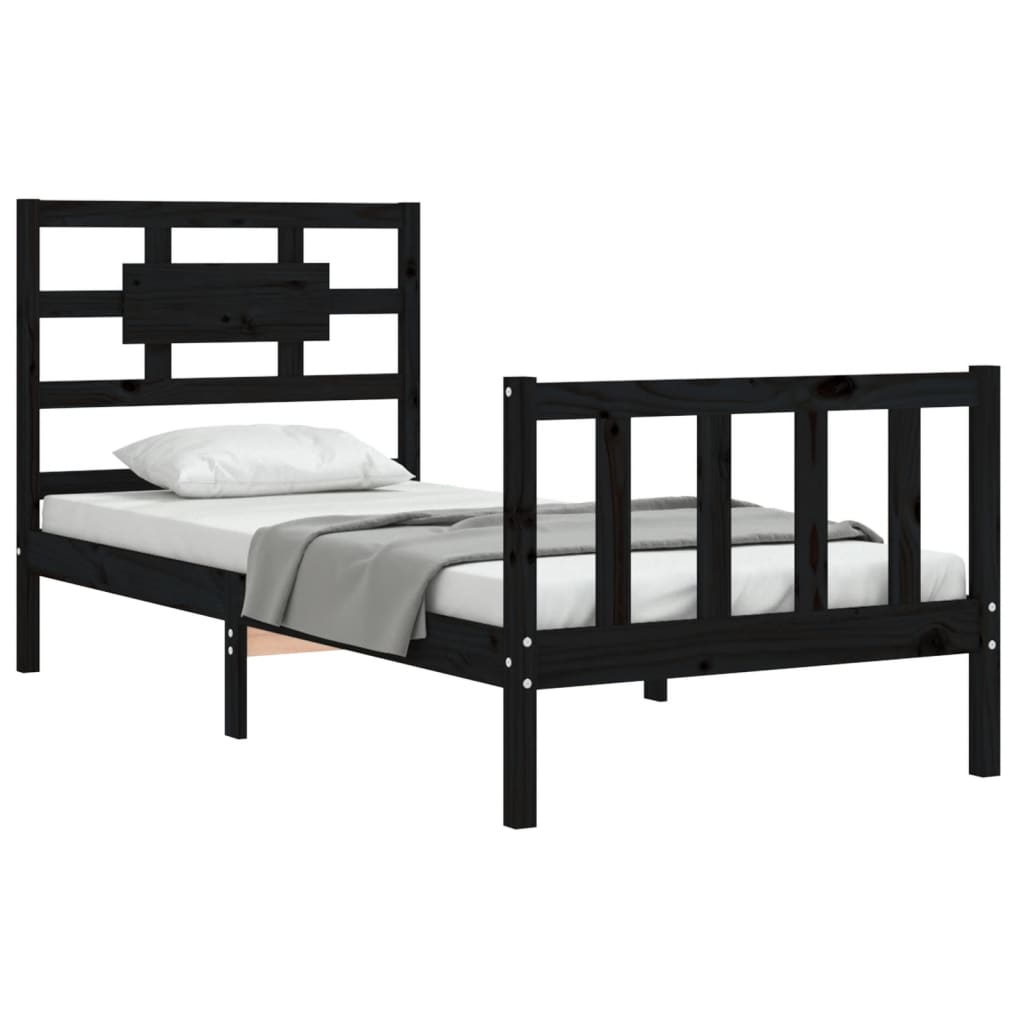 8720845976958_g_en_hd_1 vidaXL Bed Frame without Mattress Black 90x190 cm Solid Wood Pine - Image 3