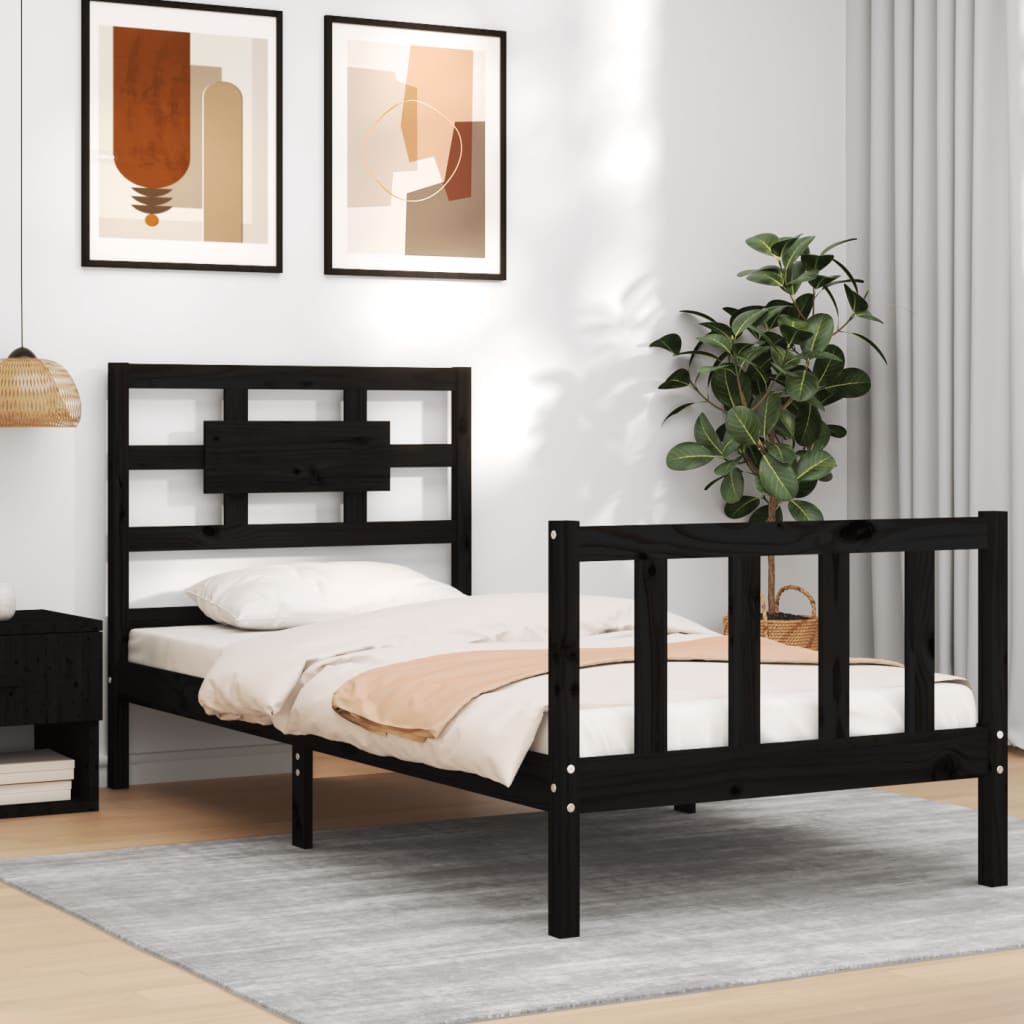 8720845976958_g_en_hd_2 vidaXL Bed Frame without Mattress Black 90x190 cm Solid Wood Pine - Image 4