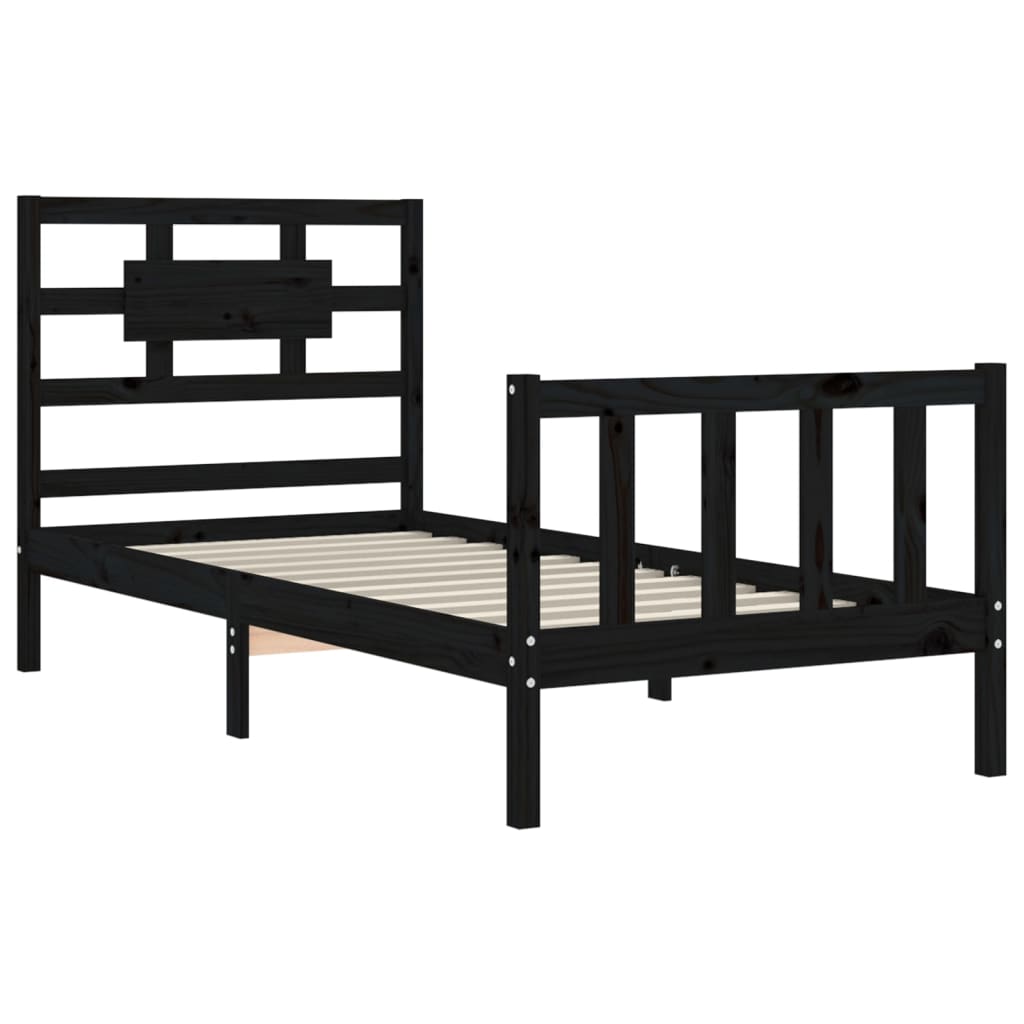 8720845976958_g_en_hd_3 vidaXL Bed Frame without Mattress Black 90x190 cm Solid Wood Pine - Image 5