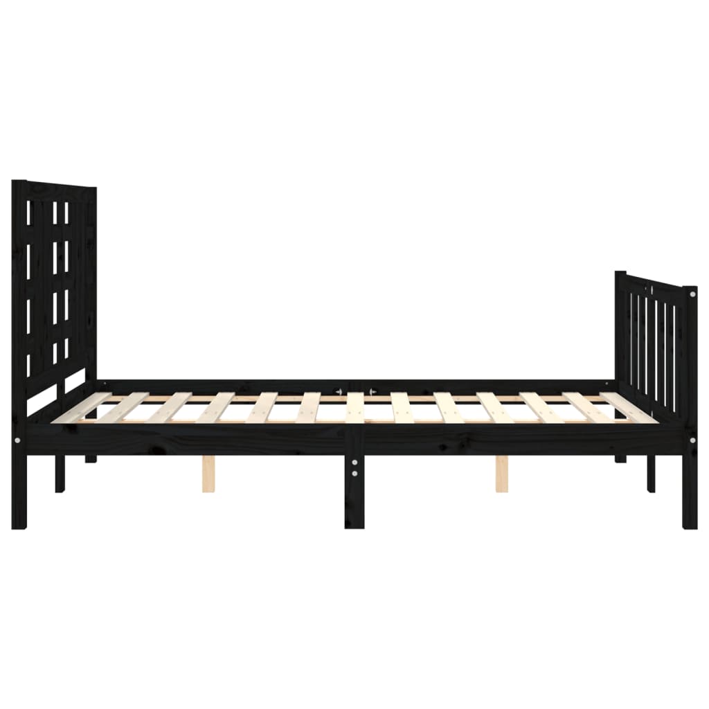 8720845979652_g_en_hd_5 vidaXL Bed Frame without Mattress Black 135x190 cm Solid Wood Pine - Image 7