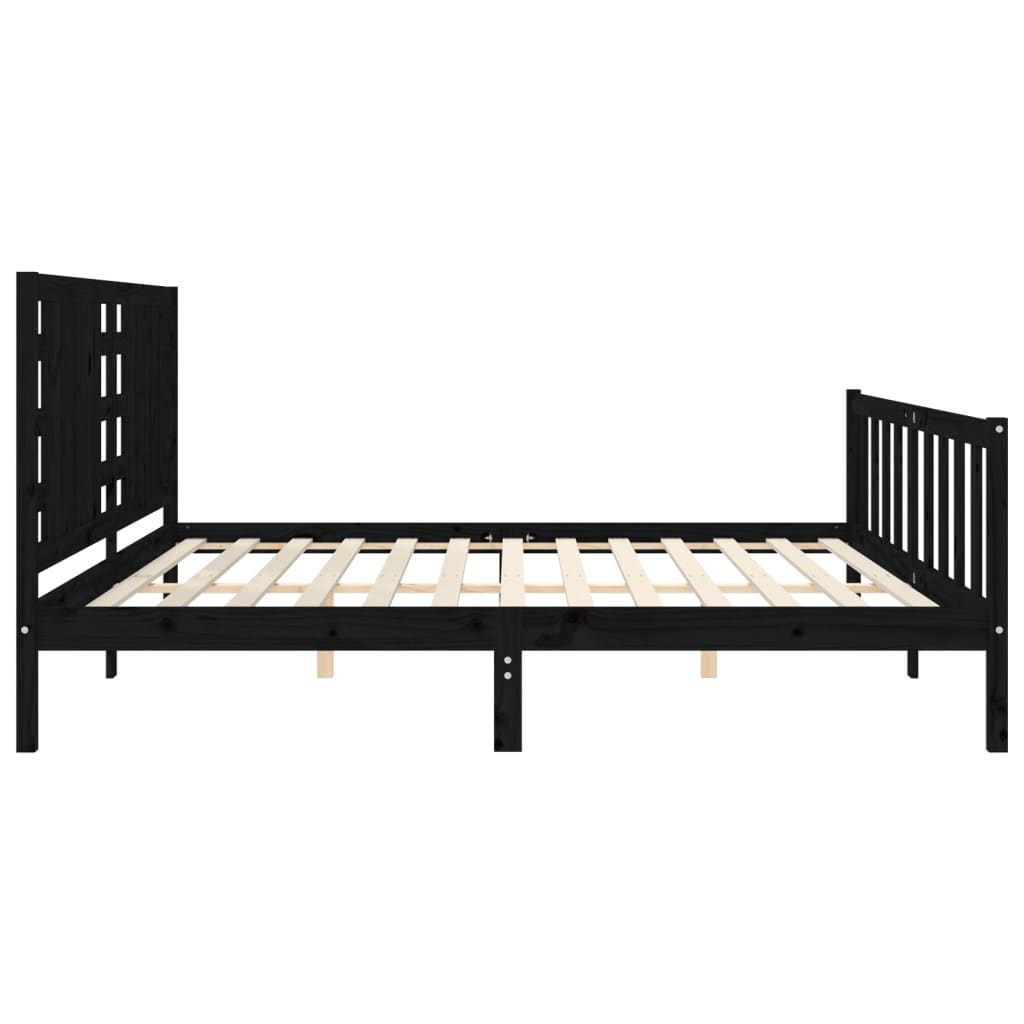 8720845980054_g_en_hd_5 vidaXL Bed Frame without Mattress Black 183x203 cm King Solid Wood Pine - Image 7