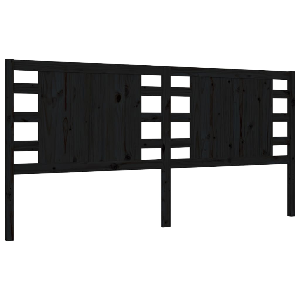 8720845980054_g_en_hd_6 vidaXL Bed Frame without Mattress Black 183x203 cm King Solid Wood Pine - Image 8