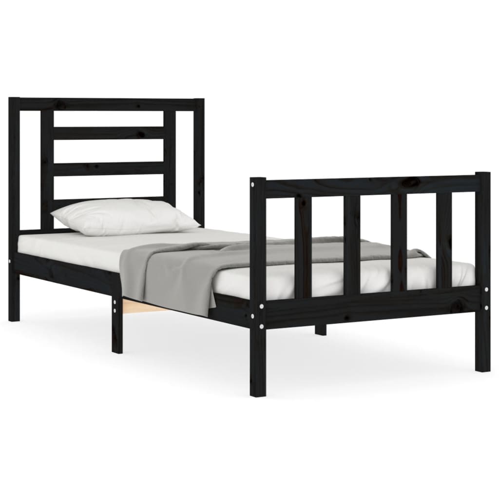 8720845980207_a_en_hd_1 vidaXL Bed Frame without Mattress Black 90x190 cm Solid Wood Pine - Image 2