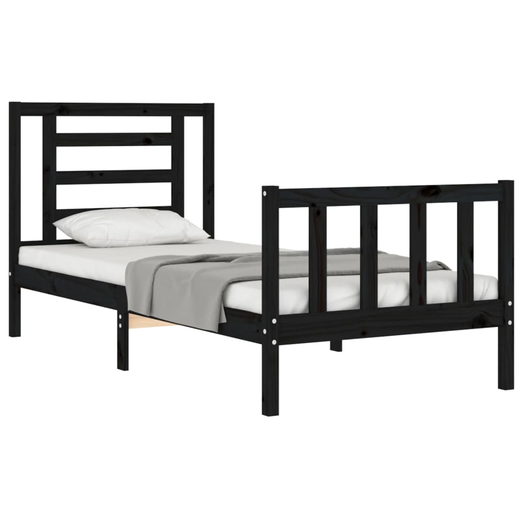8720845980207_g_en_hd_2 vidaXL Bed Frame without Mattress Black 90x190 cm Solid Wood Pine - Image 4