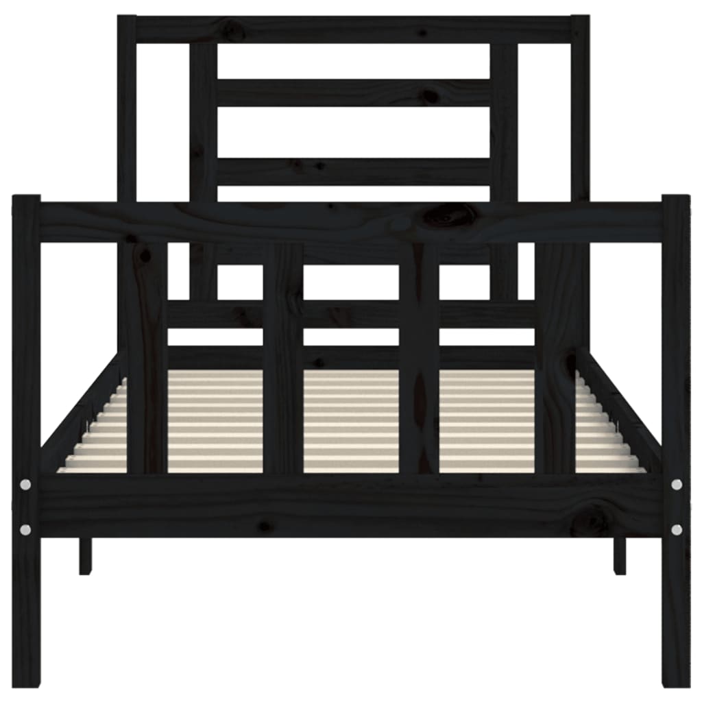 8720845980207_g_en_hd_4 vidaXL Bed Frame without Mattress Black 90x190 cm Solid Wood Pine - Image 6