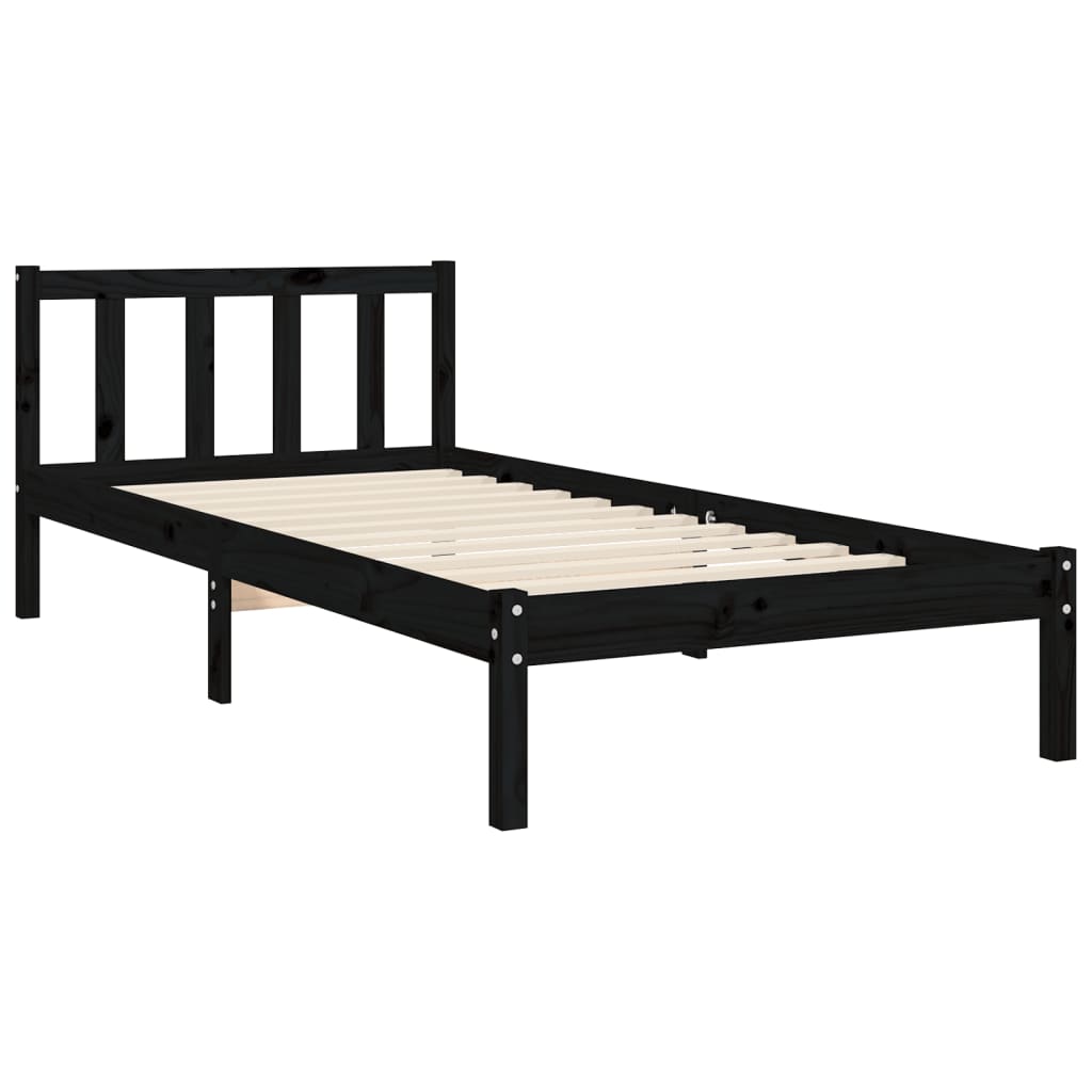 8720845980207_g_en_hd_7 vidaXL Bed Frame without Mattress Black 90x190 cm Solid Wood Pine - Image 9