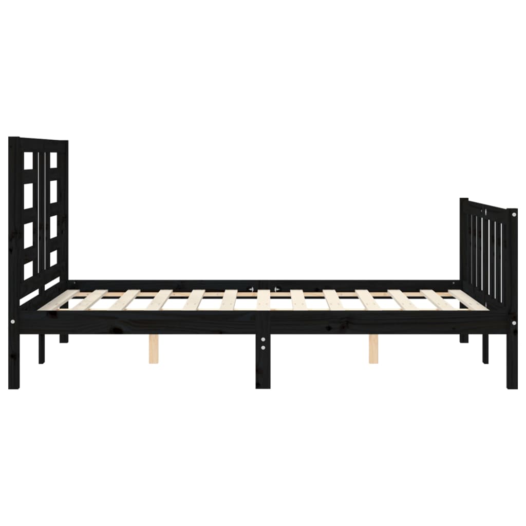 8720845980306_g_en_hd_5 vidaXL Bed Frame without Mattress Black 135x190 cm Solid Wood Pine - Image 7