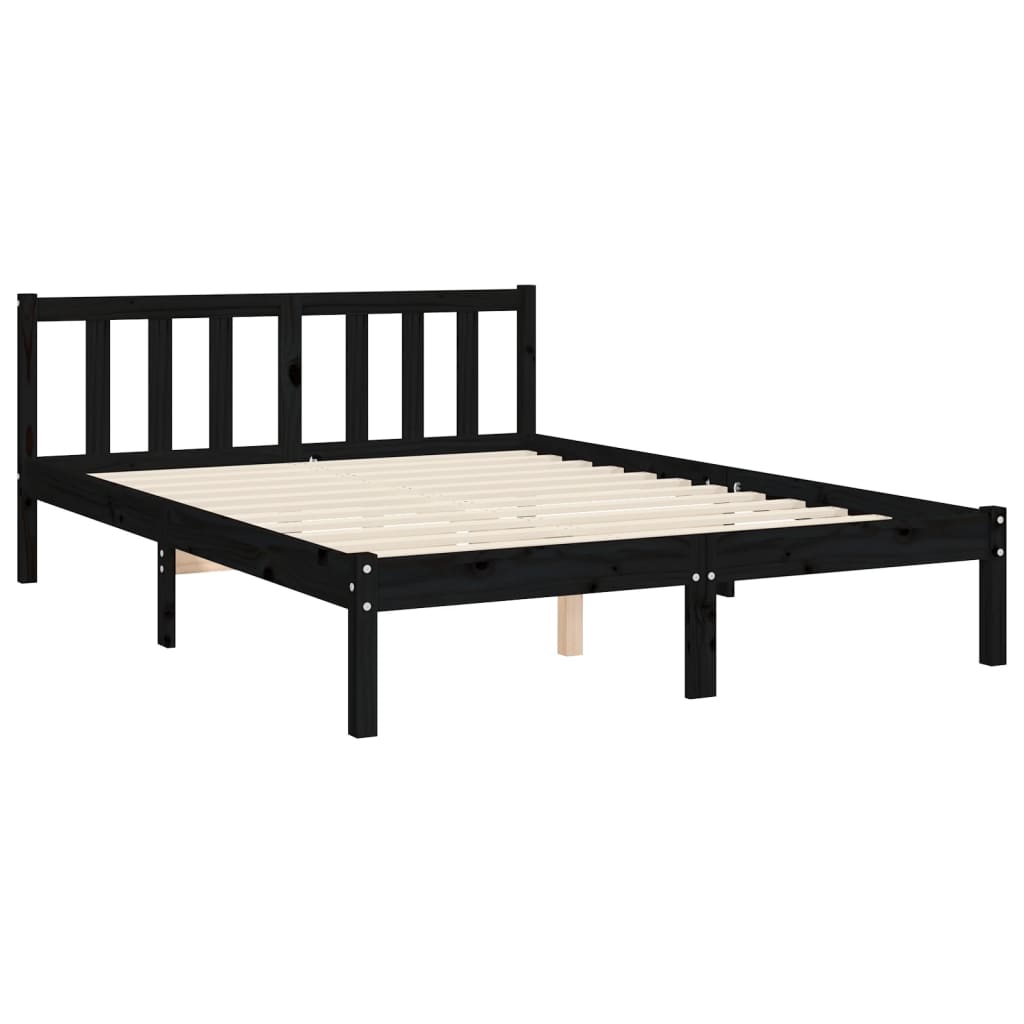 8720845980306_g_en_hd_7 vidaXL Bed Frame without Mattress Black 135x190 cm Solid Wood Pine - Image 9