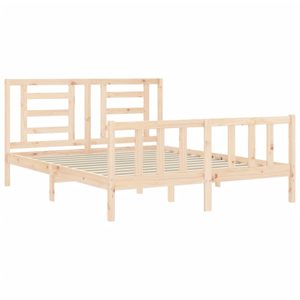8720845980566_g_en_hd_3 vidaXL Bed Frame without Mattress 150x200 cm Solid Wood Pine - Image 5