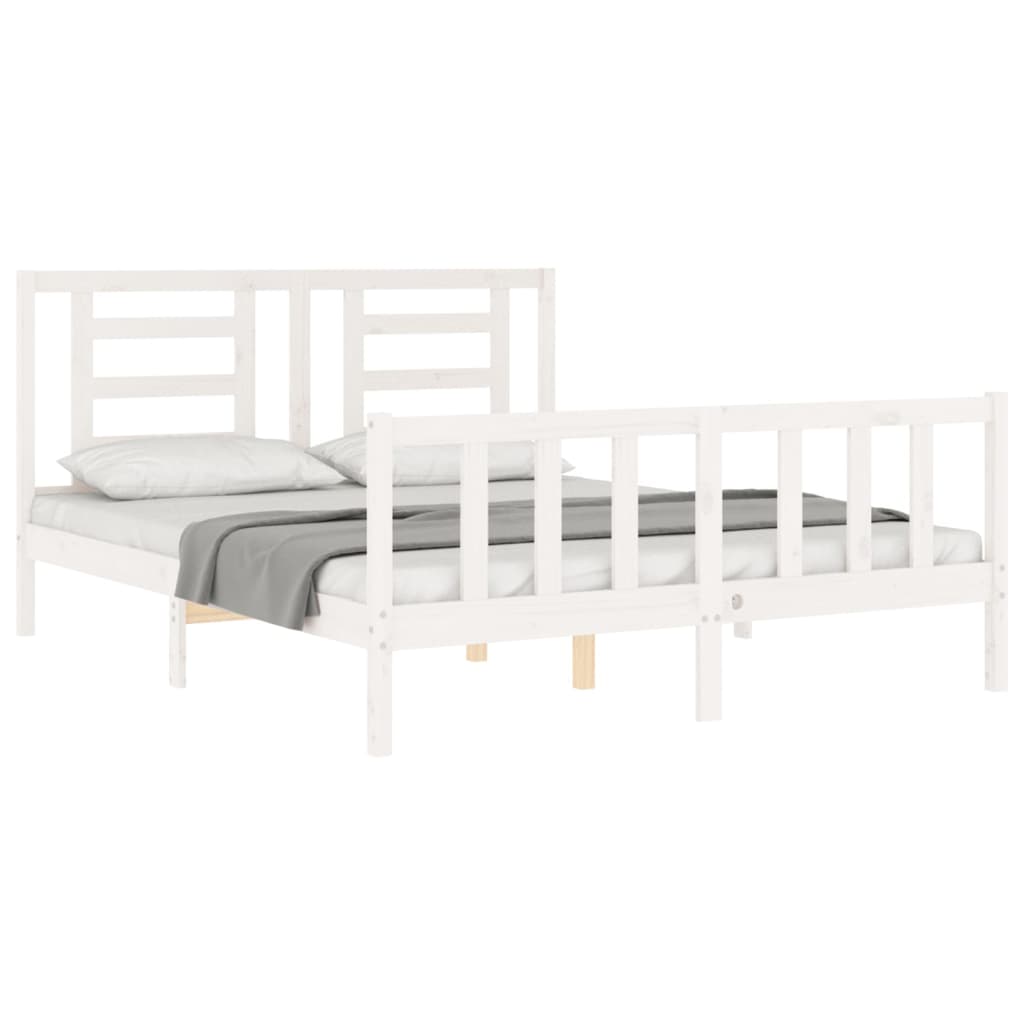 8720845980573_g_en_hd_2 vidaXL Bed Frame without Mattress White 150x200 cm Solid Wood Pine - Image 4