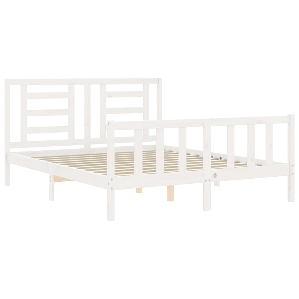 8720845980573_g_en_hd_3 vidaXL Bed Frame without Mattress White 150x200 cm Solid Wood Pine - Image 5