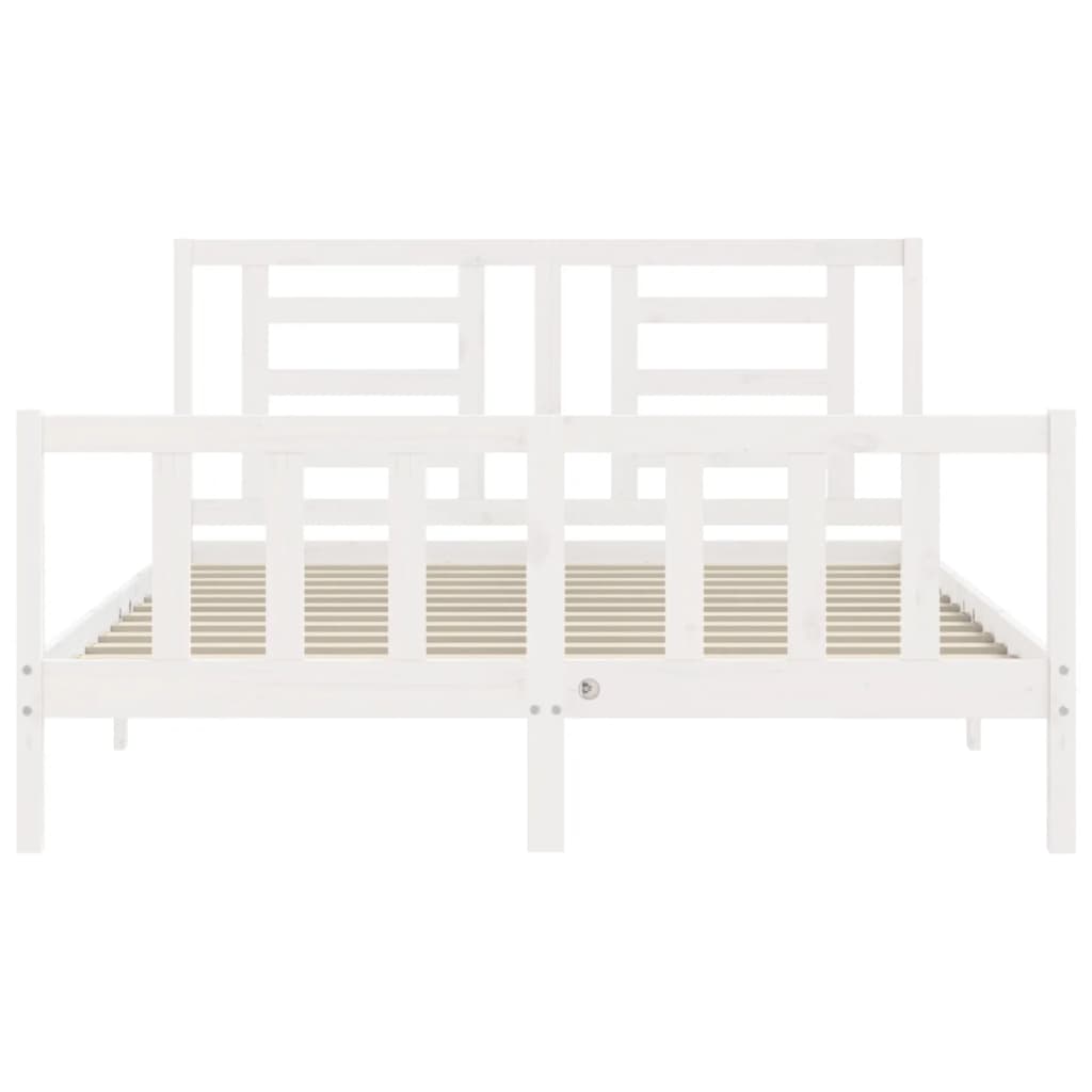 8720845980573_g_en_hd_4 vidaXL Bed Frame without Mattress White 150x200 cm Solid Wood Pine - Image 6