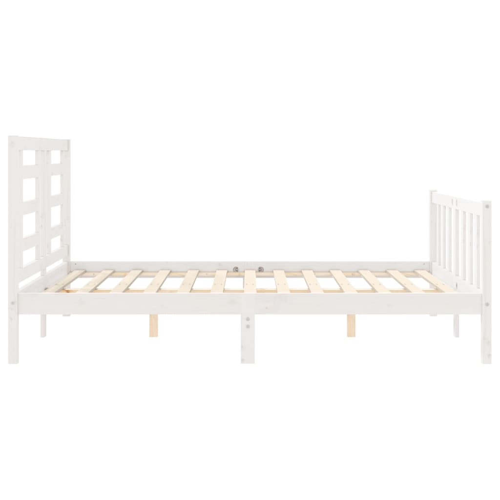 8720845980573_g_en_hd_5 vidaXL Bed Frame without Mattress White 150x200 cm Solid Wood Pine - Image 7