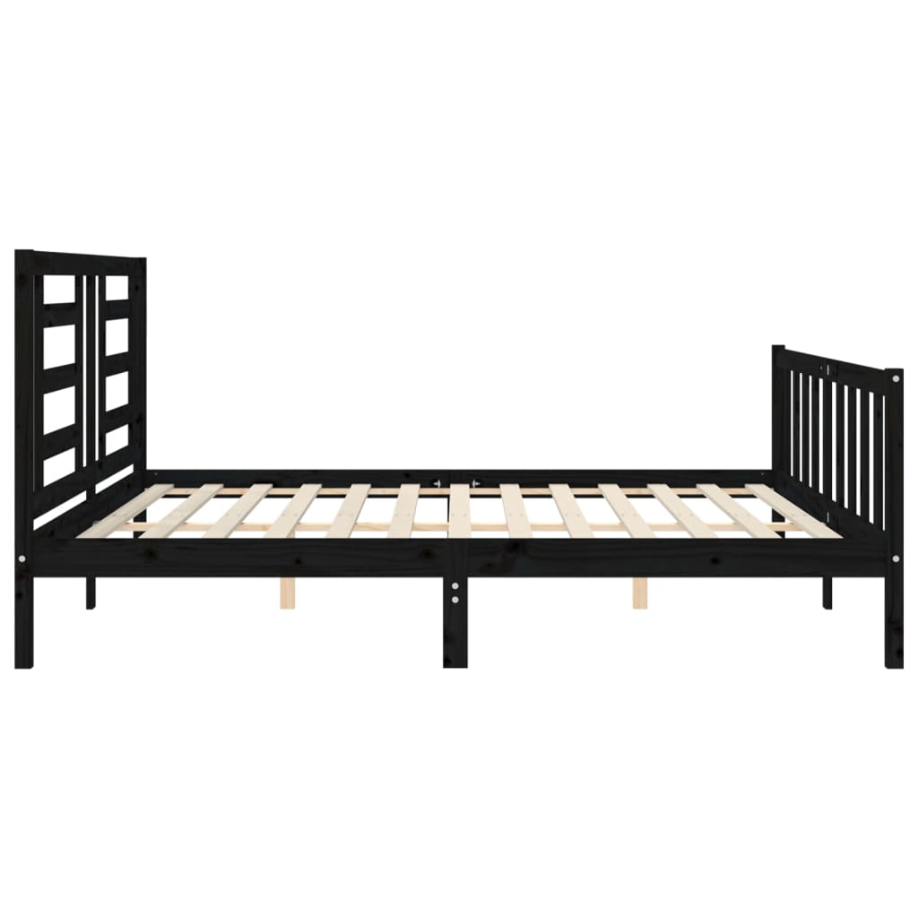 8720845980702_g_en_hd_5 vidaXL Bed Frame without Mattress Black 183x203 cm King Solid Wood Pine - Image 7