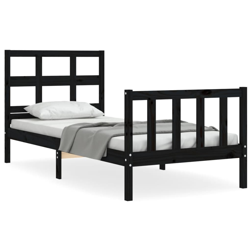 8720845981501_a_en_hd_1 vidaXL Bed Frame without Mattress Black 90x190 cm Solid Wood Pine - Image 2