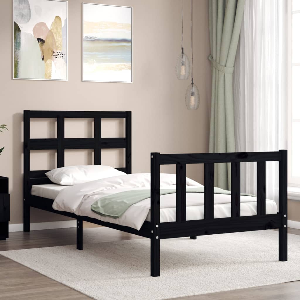 8720845981501_g_en_hd_1 vidaXL Bed Frame without Mattress Black 90x190 cm Solid Wood Pine - Image 3