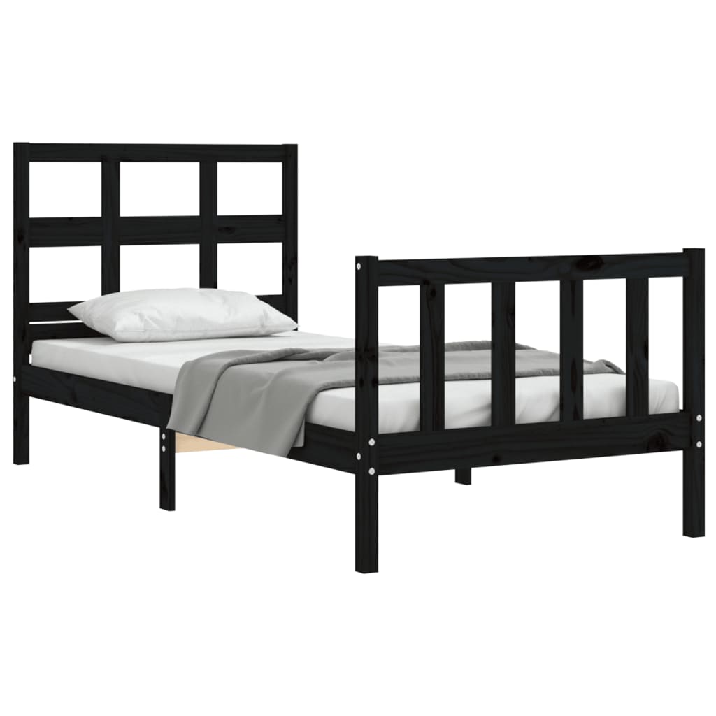 8720845981501_g_en_hd_2 vidaXL Bed Frame without Mattress Black 90x190 cm Solid Wood Pine - Image 4