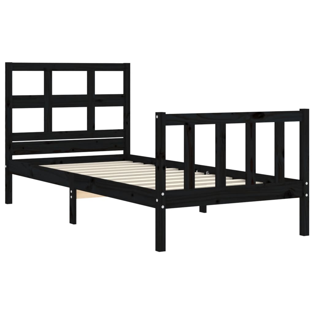 8720845981501_g_en_hd_3 vidaXL Bed Frame without Mattress Black 90x190 cm Solid Wood Pine - Image 5
