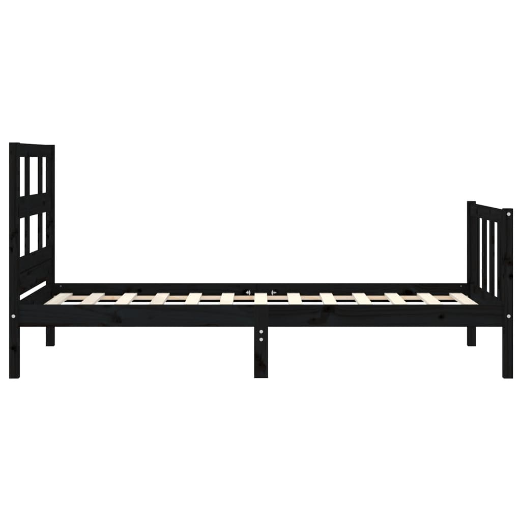 8720845981501_g_en_hd_5 vidaXL Bed Frame without Mattress Black 90x190 cm Solid Wood Pine - Image 7
