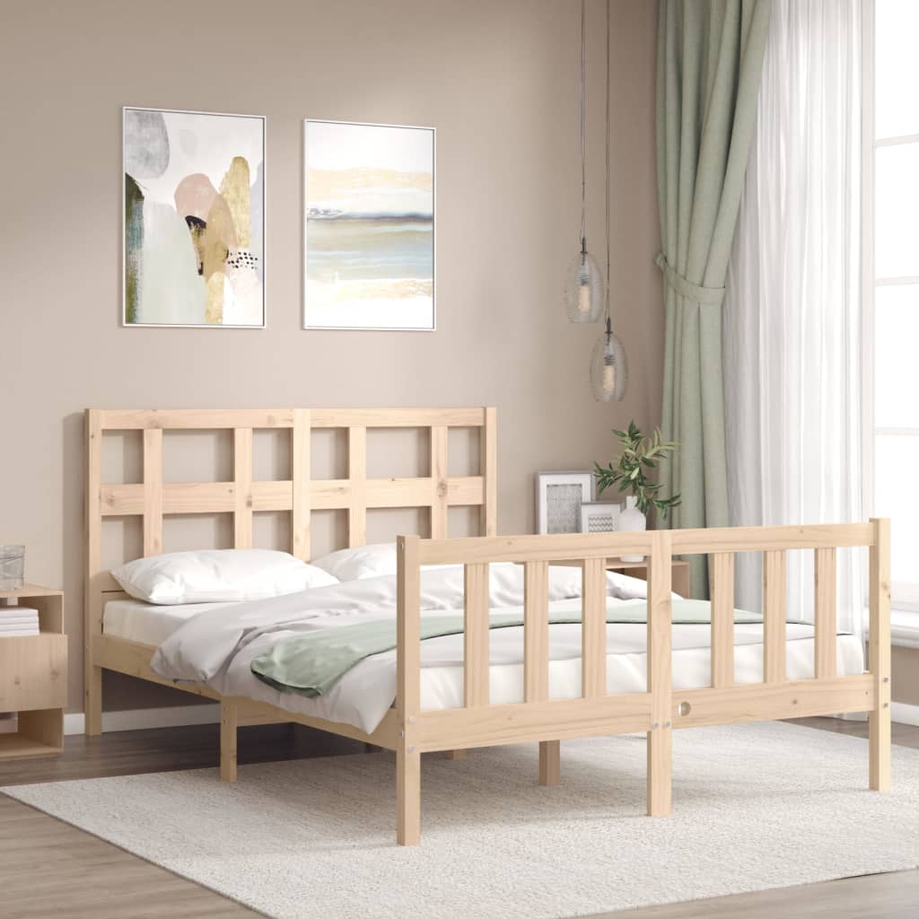 8720845981563_g_en_hd_1 vidaXL Bed Frame without Mattress 135x190 cm Solid Wood Pine - Image 3