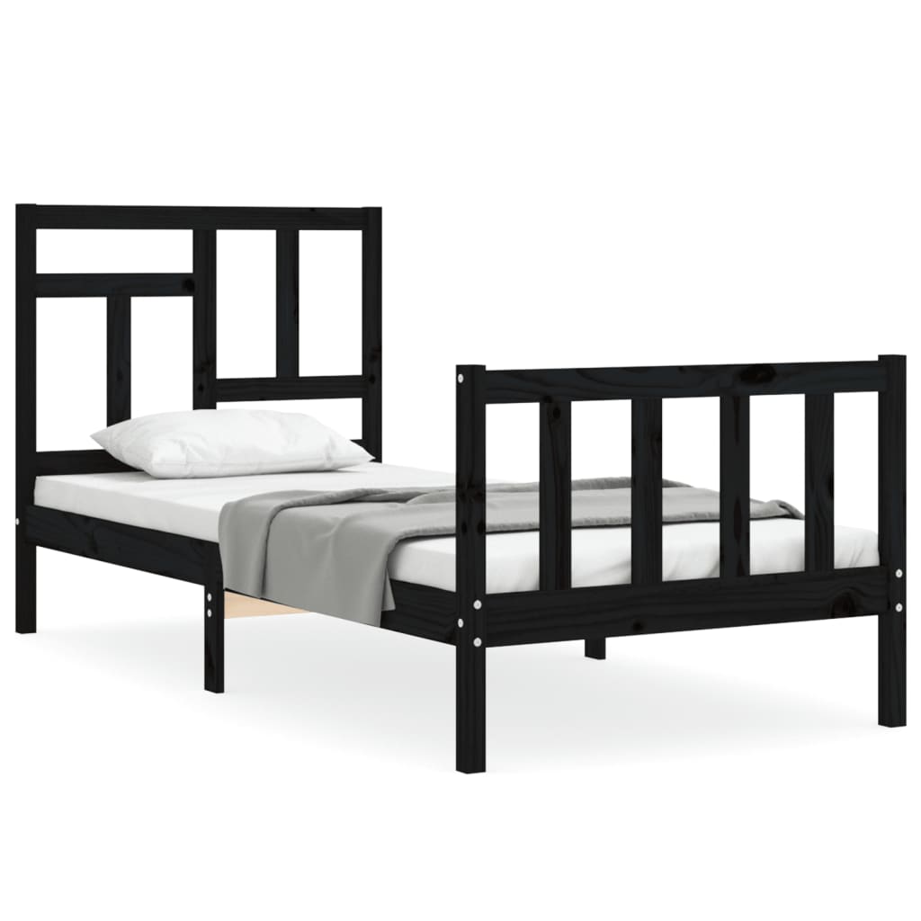 8720845982805_a_en_hd_1 vidaXL Bed Frame without Mattress Black 90x190 cm Solid Wood Pine - Image 2