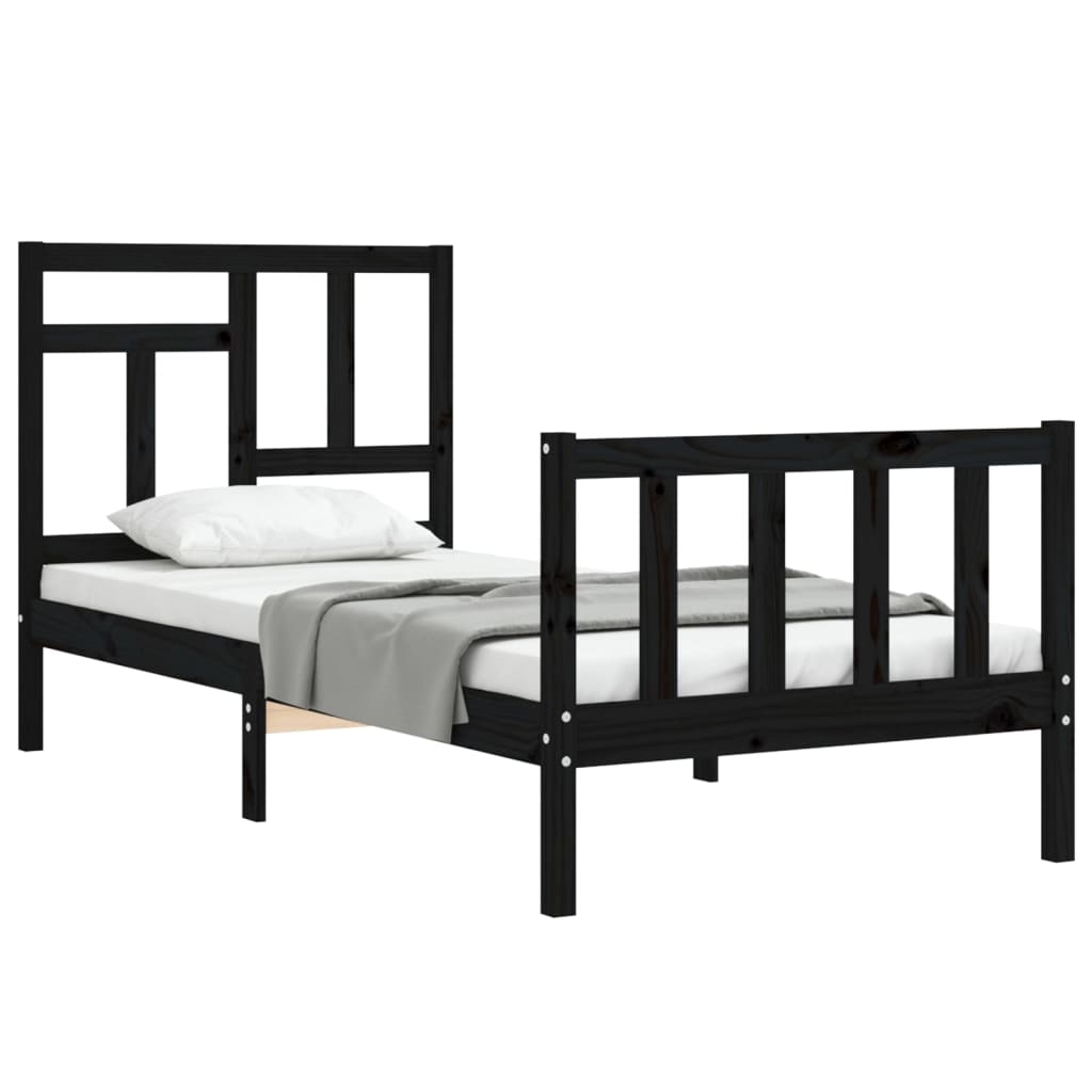 8720845982805_g_en_hd_2 vidaXL Bed Frame without Mattress Black 90x190 cm Solid Wood Pine - Image 4