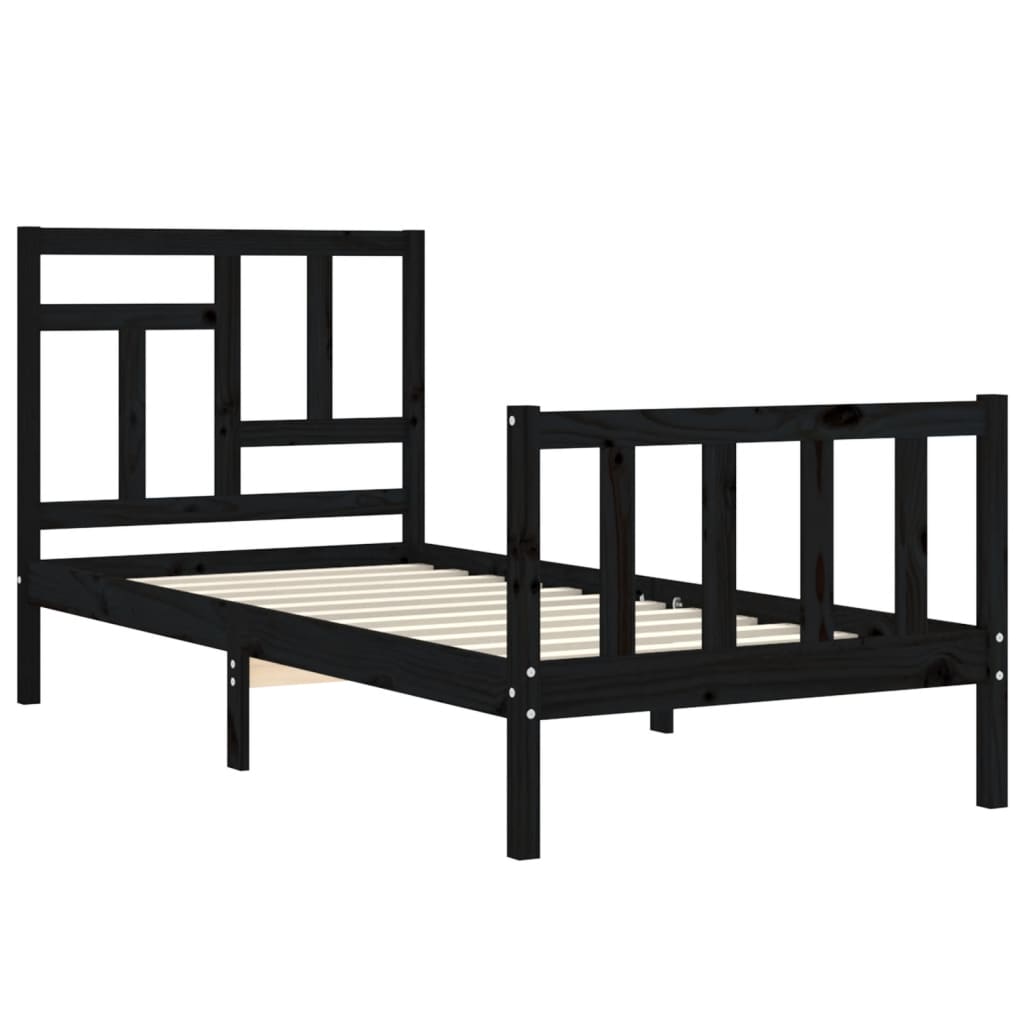 8720845982805_g_en_hd_3 vidaXL Bed Frame without Mattress Black 90x190 cm Solid Wood Pine - Image 5