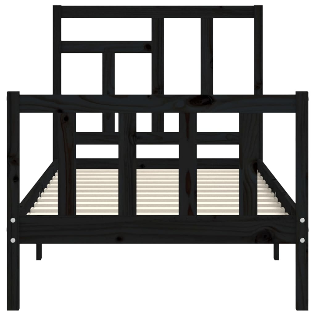 8720845982805_g_en_hd_4 vidaXL Bed Frame without Mattress Black 90x190 cm Solid Wood Pine - Image 6