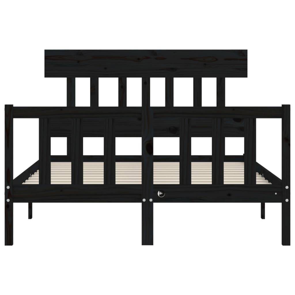 8720845984854_g_en_hd_4 vidaXL Bed Frame without Mattress Black 135x190 cm Solid Wood Pine - Image 6