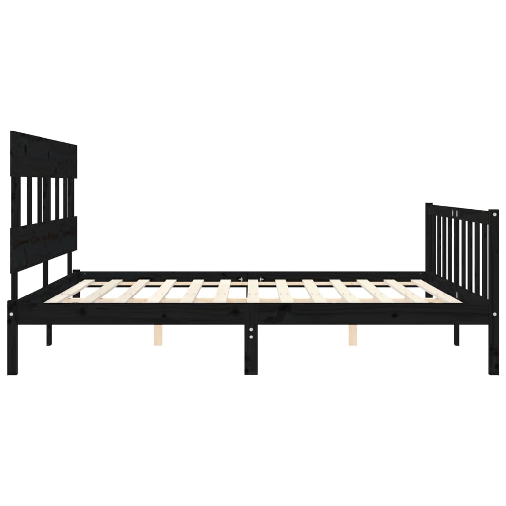8720845985257_g_en_hd_5 vidaXL Bed Frame without Mattress Black 183x203 cm King Solid Wood Pine - Image 7