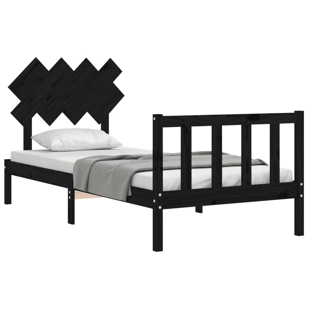 8720845986056_g_en_hd_2 vidaXL Bed Frame without Mattress Black 90x190 cm Solid Wood Pine - Image 4