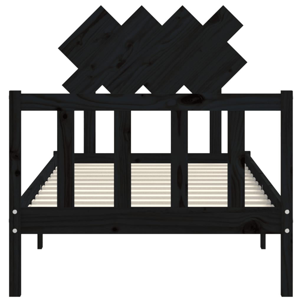 8720845986056_g_en_hd_4 vidaXL Bed Frame without Mattress Black 90x190 cm Solid Wood Pine - Image 6