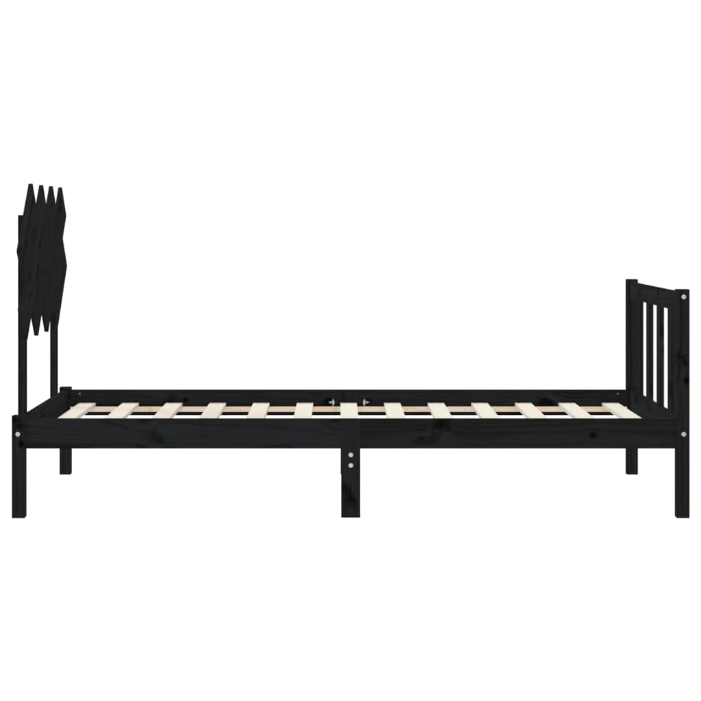 8720845986056_g_en_hd_5 vidaXL Bed Frame without Mattress Black 90x190 cm Solid Wood Pine - Image 7