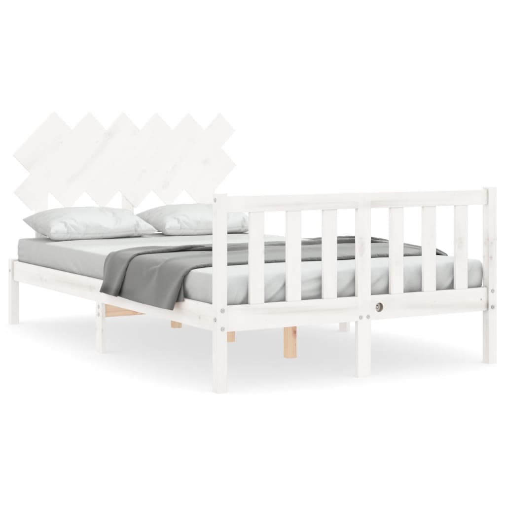 8720845986124_a_en_hd_1 vidaXL Bed Frame without Mattress White 135x190 cm Solid Wood Pine - Image 2